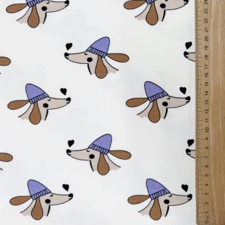 Triko Dogs and hearts off white