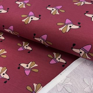 Triko Dogs and hearts red