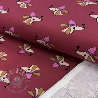 Triko Dogs and hearts red