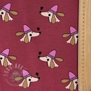 Triko Dogs and hearts red
