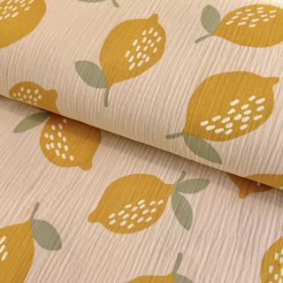 Tetra Tkanina/Muslin Lemons sand