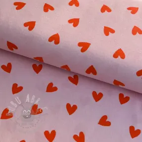 Pamuk FLANNEL Hearts pink