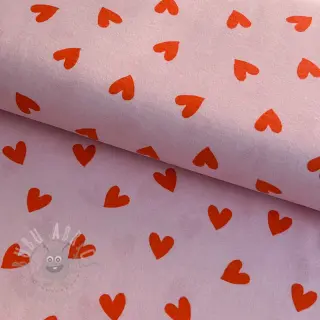 Pamuk FLANNEL Hearts pink