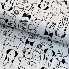 Pamuk FLANNEL Dogs off white