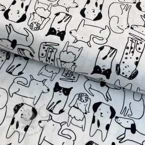 Pamuk FLANNEL Dogs off white