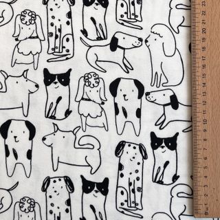 Pamuk FLANNEL Dogs off white