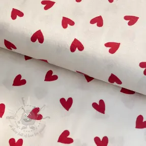 Pamuk FLANNEL Hearts off white
