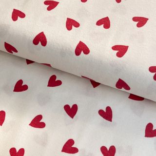 Pamuk FLANNEL Hearts off white