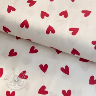 Pamuk FLANNEL Hearts off white