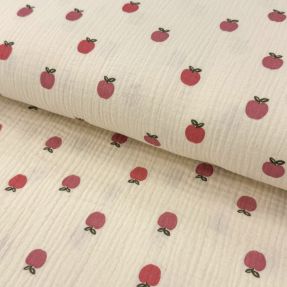Dvostruka gaza/muslin Fruits apple natural