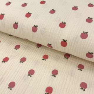 Dvostruka gaza/muslin Fruits apple natural