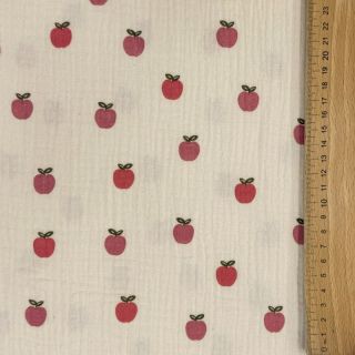 Dvostruka gaza/muslin Fruits apple natural