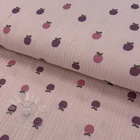 Tetra Tkanina/Muslin Fruits apple soft rose