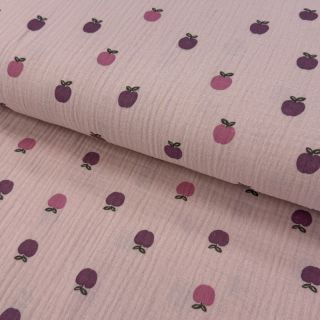 Dvostruka gaza/muslin Fruits apple soft rose
