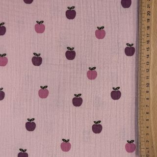 Dvostruka gaza/muslin Fruits apple soft rose