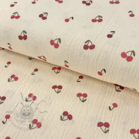 Tetra Tkanina/Muslin Fruits cherry natural
