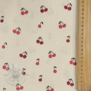 Tetra Tkanina/Muslin Fruits cherry natural