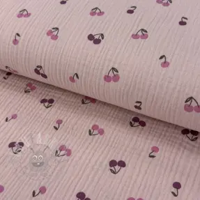 Tetra Tkanina/Muslin Fruits cherry soft rose