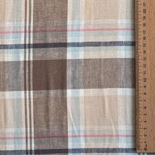 Viskoza s lanom YARN DYED Checks taupe