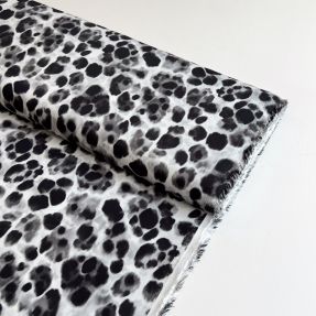 Viscose SATIN Animal skin black digital print