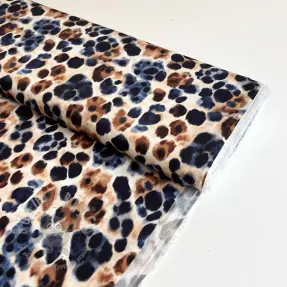 Viskoza SATIN Animal skin ecru digital print