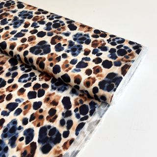 Viskoza SATIN Animal skin ecru digital print