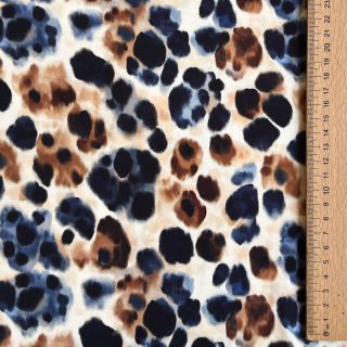 Viskoza SATIN Animal skin ecru digital print