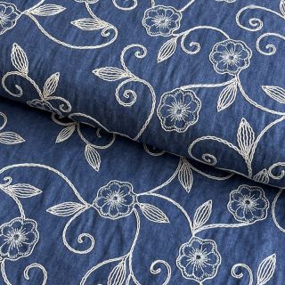 Pamuk JEANS EMBROIDERY Flowers