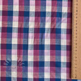 Pamučna tkanina YARN DYED Square cerise