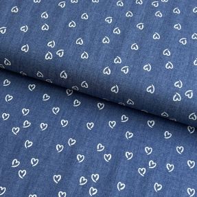 Pamučna tkanina JEANS Hearts