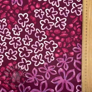 Saten ROYAL MICRO Abstarct bordeaux