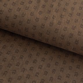 Corduroy STRETCH Little bunny taupe