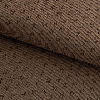 Rastezljivi baršun STRETCH Little bunny taupe