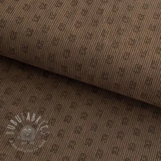 Rastezljivi baršun STRETCH Little bunny taupe