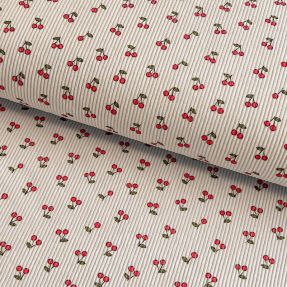 Corduroy STRETCH Little cherry light sand