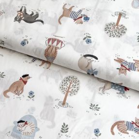 Pamučna tkanina Vive la France design A digital print