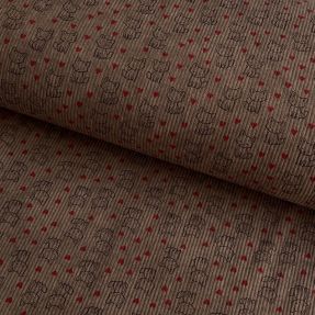 Corduroy STRETCH Little foxes taupe