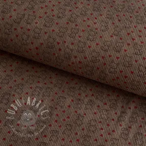 Rastezljivi baršun STRETCH Little foxes taupe