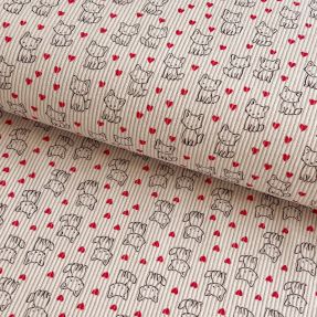 Corduroy STRETCH Little foxes light sand