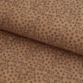 Corduroy STRETCH Little deer sand