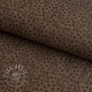 Rastezljivi baršun STRETCH Little deer taupe