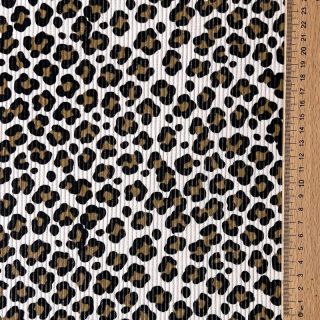 Rastezljivi baršun STRETCH Little Leopard light sand