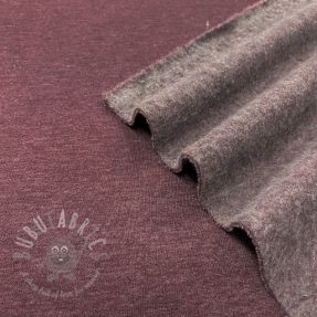 Triko materijal čupav JOGGING aubergine melange