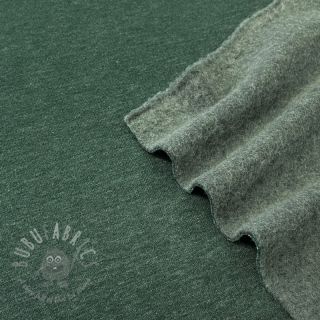 Triko materijal čupav JOGGING dark green melange