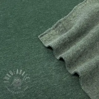 Triko materijal čupav JOGGING dark green melange