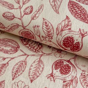 Dekorativna tkanina RUSTIC VINTAGE PRINT Granata groseille