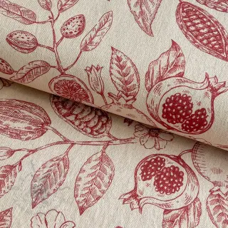 Dekorativna tkanina RUSTIC VINTAGE PRINT Granata groseille