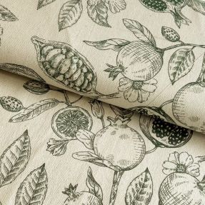 Dekorativna tkanina RUSTIC VINTAGE PRINT Granata kaki