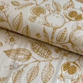 Dekorativna tkanina RUSTIC VINTAGE PRINT Granata peanut