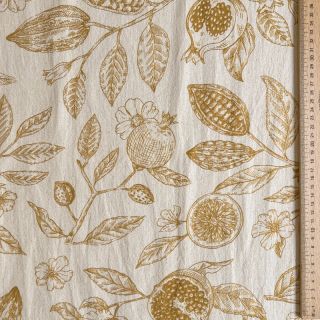 Dekorativna tkanina RUSTIC VINTAGE PRINT Granata peanut